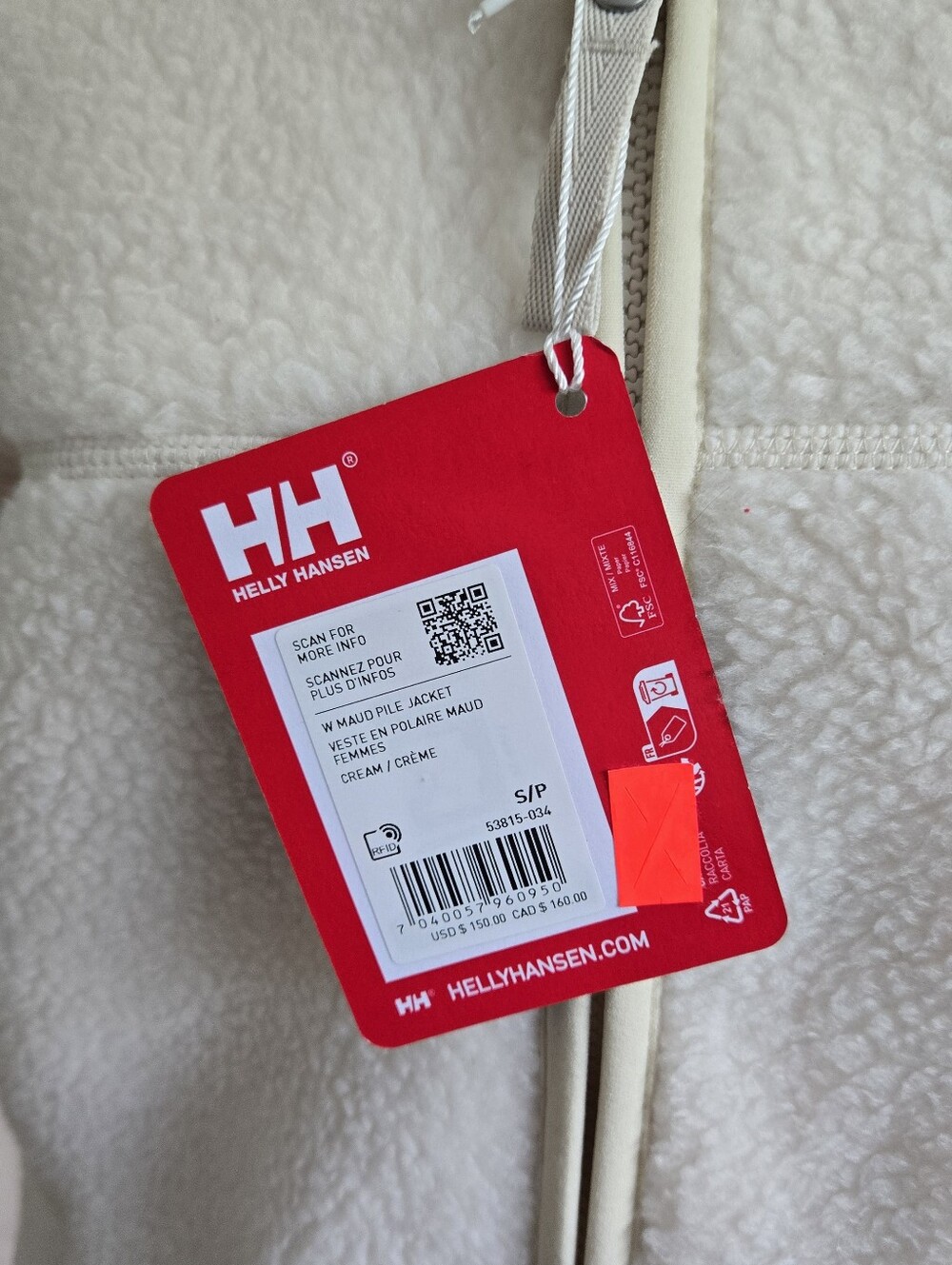 HH Helly Hansen Womens Maud pile Jacket Size Medium NWT - Picture 5 of 10